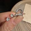 4Pcs Silver Color Zircon Round Hoop Earrings Set Hypoallergenic Jewelry for Women Valentine's Day Gift