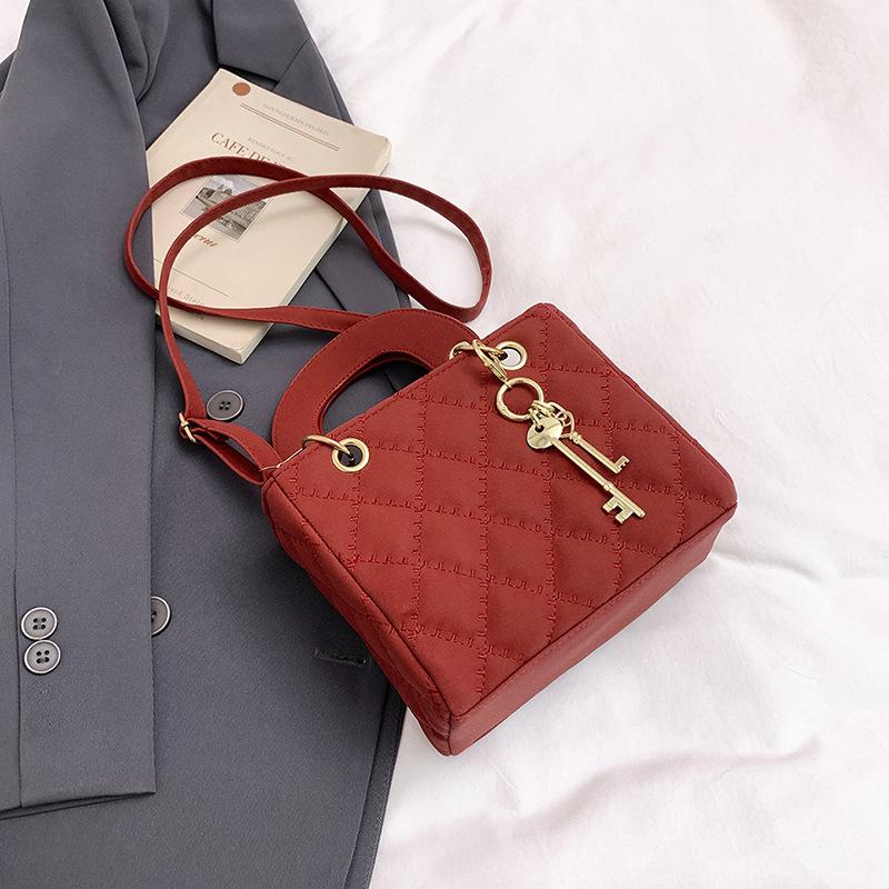 Chic Diamond Quilted Faux Leather Shoulder Bag for Women, Vintage Style Crossbody Hobo Purse, Soft Texture Handbag