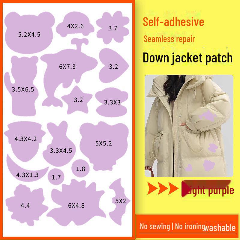 Cartoon Self-Adhesive Down Jacket Repair Patches - Stylish, Durable & Cost-Effective