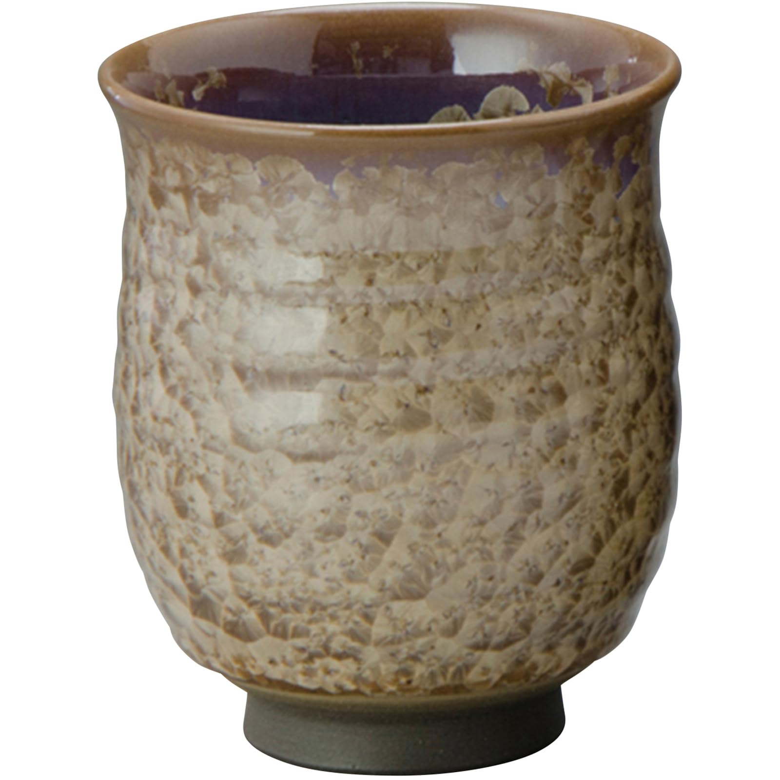 

Киото-яки Киёмидзу-яки Чашка для чая, Маленькая, Прибл.. 8 см, Дизайн с цветами и кристаллами, Серо-коричневый, Сделано в Японии, KTA554-02