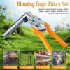 Binding Cage Pliers Mtype Nail Stainless Steel Installation Assembly Chicken Coop Dog Crate Rabbit Cage Fence Farm Tool Supplies