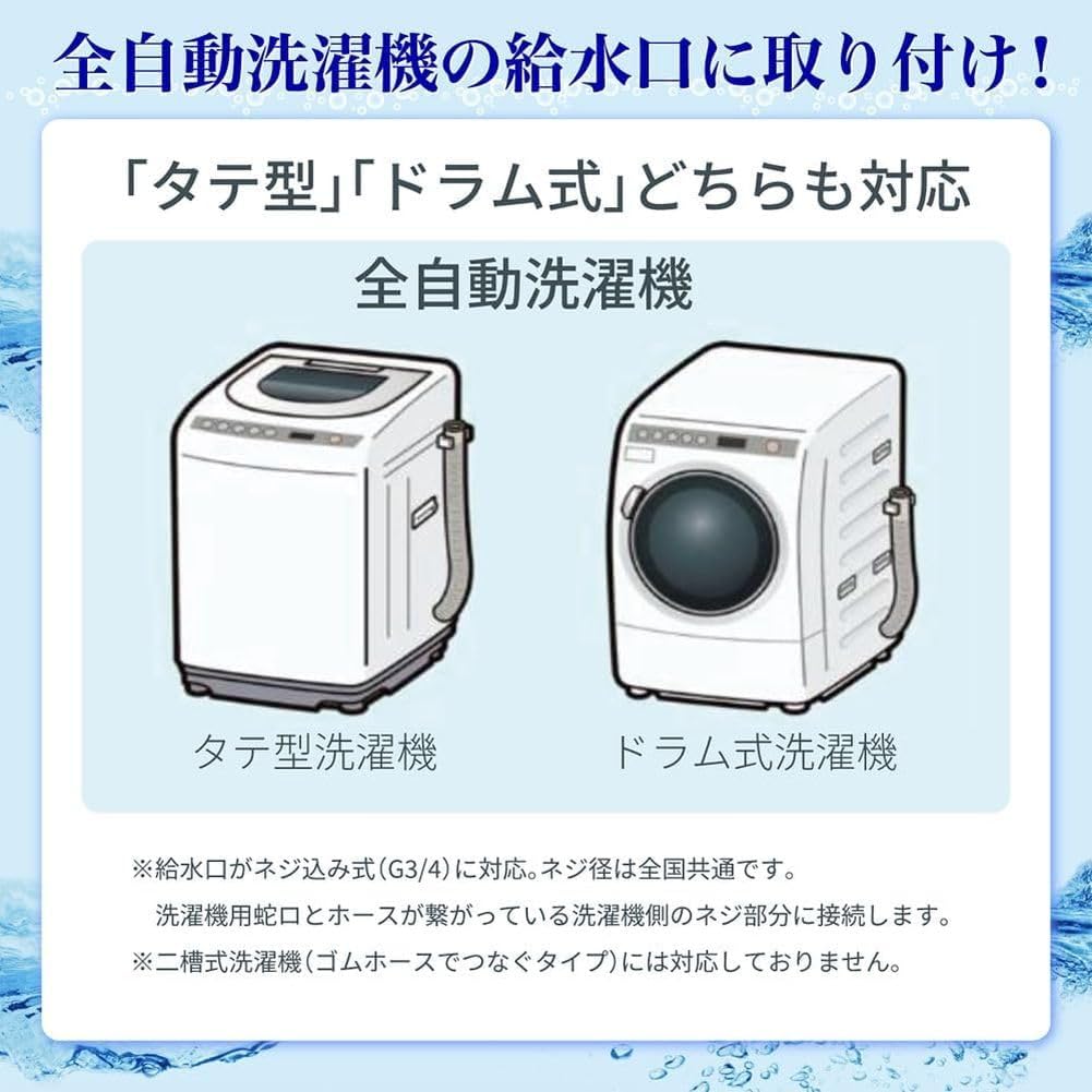 Nippon Denko Made In Japan Nano Bubble Generation Kit for Fully Automatic Washing Machines Washing Washing No Tools Required Easy Installation Nano