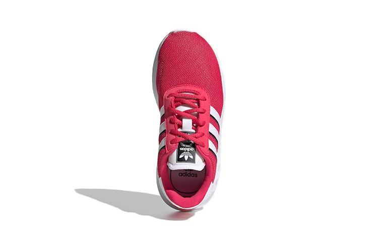 adidas Originals La Trainer Lite Comfortable Round Toe Abrasion Resistant Breathable Low Top Kids Lifestyle Shoes Red FW0584