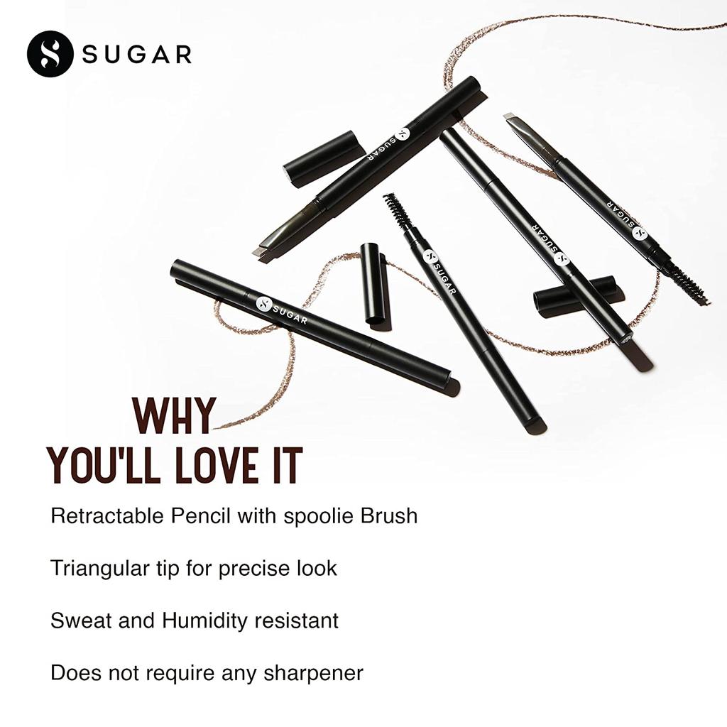 SUGAR Kosmetyki - Arch Arrival - Definer do brwi - Wodoodporna kredka do brwi odporna na rozmazywanie ze szczoteczką, utrzymuje się do 12 godzin