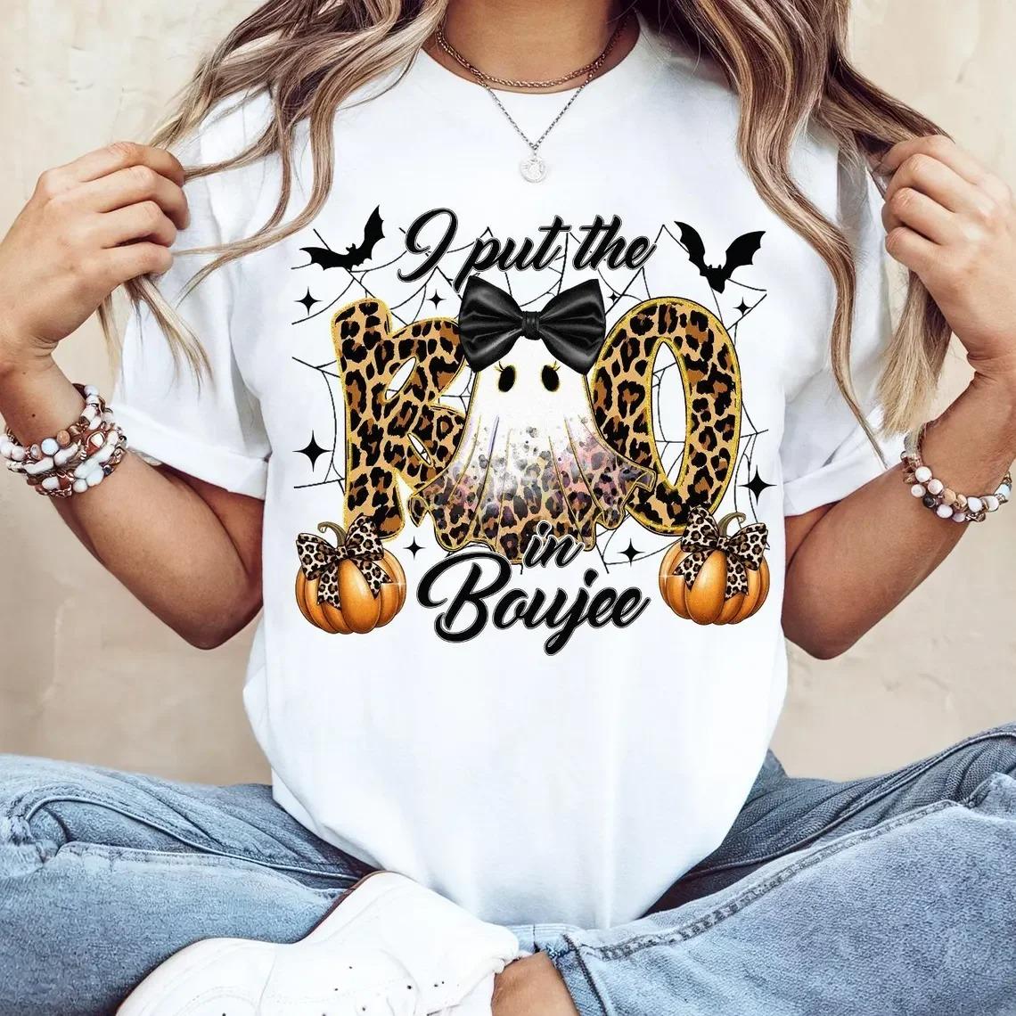 1PC Spooky Ghost Reading Shirt Halloween Black Cat Tee Cozy Library Pumpkin Shirt Fall Aesthetic TShirt Witchy Book Lover S
