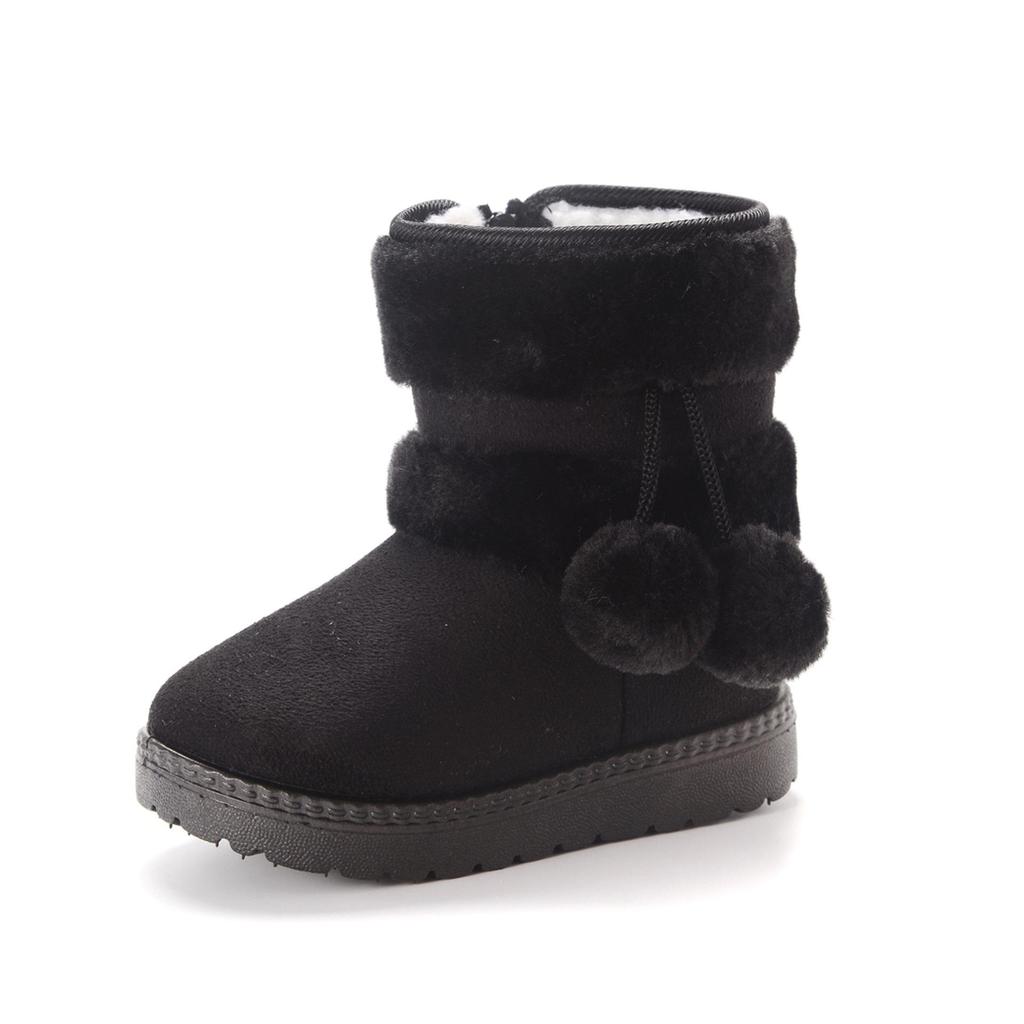 Children's Pom-Pom Snow Boots 2025 - Warm Winter Cotton Shoes