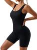 Seamless Ribbed One-Piece Sportswear: Elastic Fitness and Yoga Bodysuit