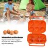 3 Pcs 6 Grid Egg Box ABS Egg Holder Durable Egg Container  Picnic Hiking