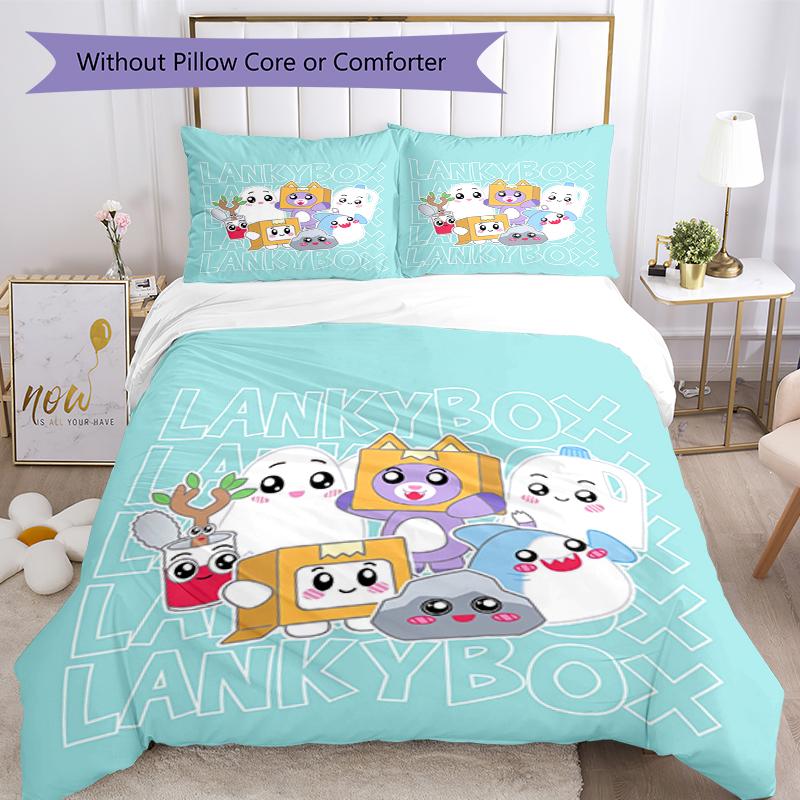 3pcs LankyBox Bedding Set Duvet Cover Closure Includes 1 Duvet Cover & 2 Pillowcases, Soft and Comfortable for All Seasons.