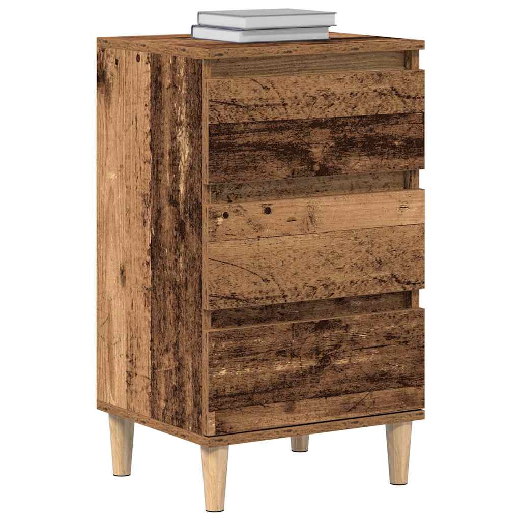 Nightstand with Drawers Rustic Wood Look 40 x 35 x 70 cm Engineered Wood