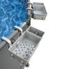 Poolside Storage Basket with Cup Holder Large Capacity Hollow Design Above-Ground Pool