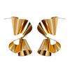 Retro Alloy Geometric Earrings: Stylish Twisted Metal Ear Drops for Women