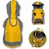 Dog Raincoat, Water Resistant, Adjustable, Cool Design (Dark Blue, X-Large)