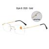 Ultra-Light Frameless HD Reading Glasses with Anti-Blue Light for Middle-Aged & Elderly