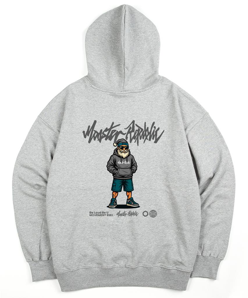 Street Santa Gray Hoodie Gray_8182