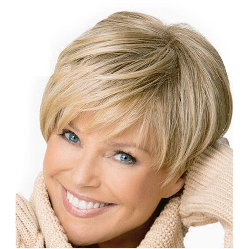 Women's Short Hair Full Wig Natural Curly Wavy Synthetic Wig For Cosplay Parties