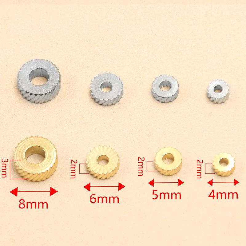 Two-Color Striped Stainless Steel Beads, 4-8mm DIY Jewelry Spacer Accessories