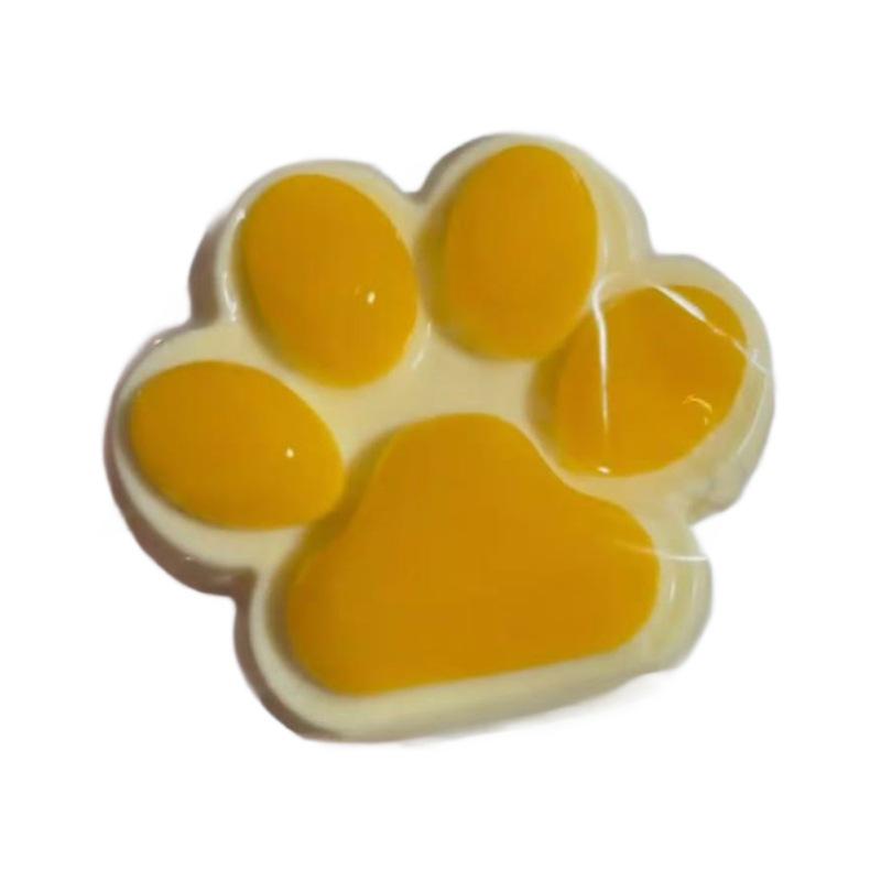 Free Shipping Cat Paw Cement Texture Slow Rebound Toy - Green Grape & Orange Decompression Xiaohongshu Style