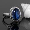 Kyanite Ring, 925 Sterling Silver Ring, September Birthstone, Oval Gemstone Ring, Band Ring, Handmade Jewelry, Women Silver Ring