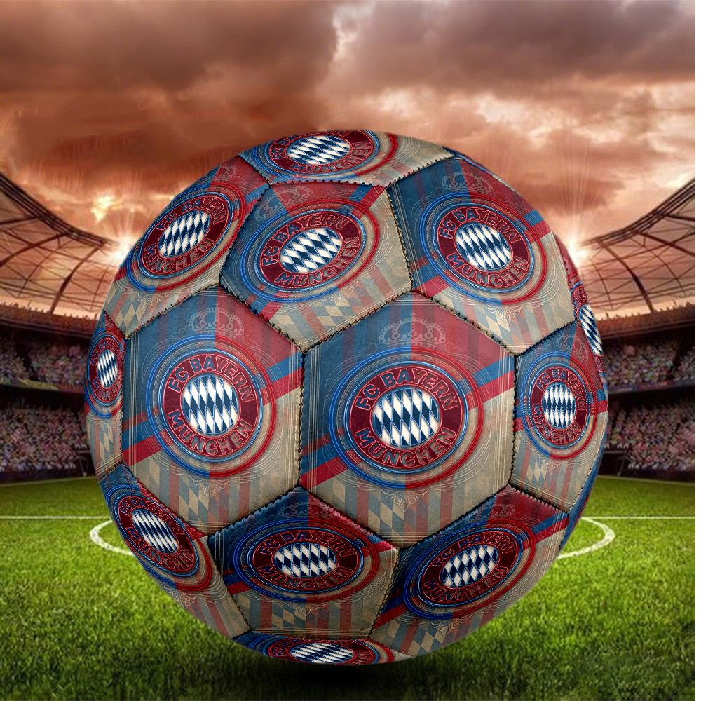 Bayern Monaco Pallone da Calcio Taglia 5 Alta Elasticità Pallone da Calcio Per Competizione All'aperto Allenamento Quotidiano Gioco