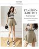 Women's 2024 Summer High-Waist Pleated Skort with Wide-Leg Design: Korean Style & Versatile Casual Look