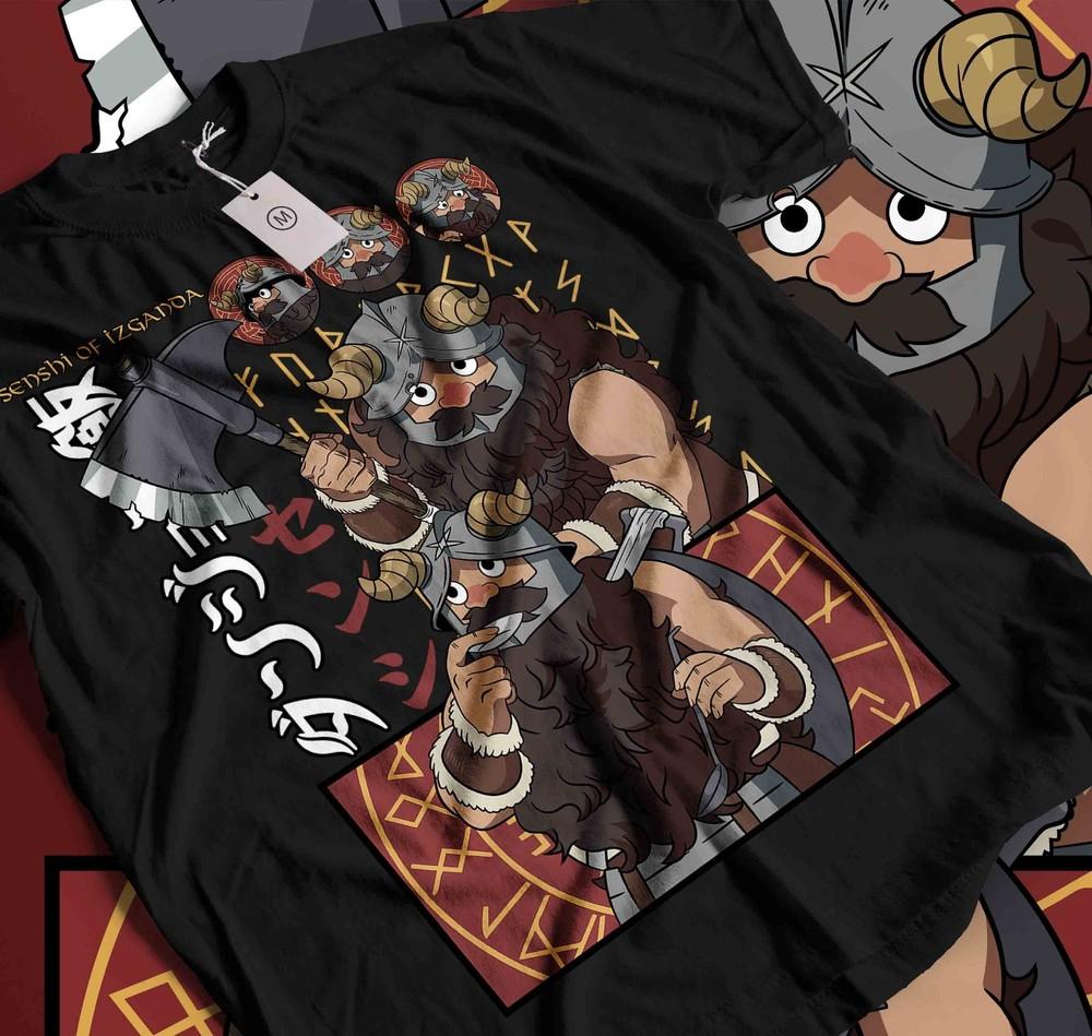 

Футболка Senshi Senshi For Food Delicious In The Dungeon Аниме Японская Футболка 528 4XL