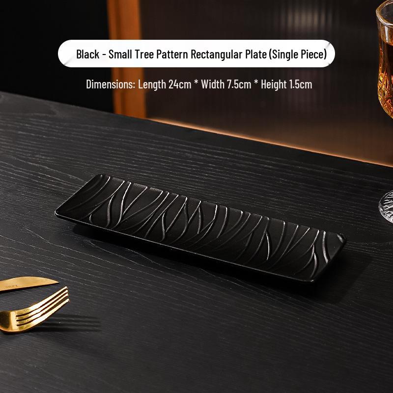 Vassoio lungo in plastica stile giapponese per esposizione di sushi e dessert