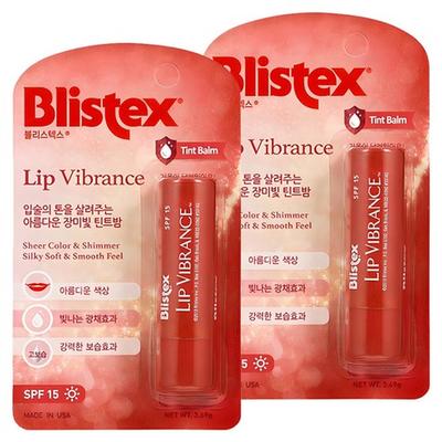Lip Vibrance Tinted Lip Balm 3.69g (2pcs) – Tinted Care, Glossy Finish, Korean