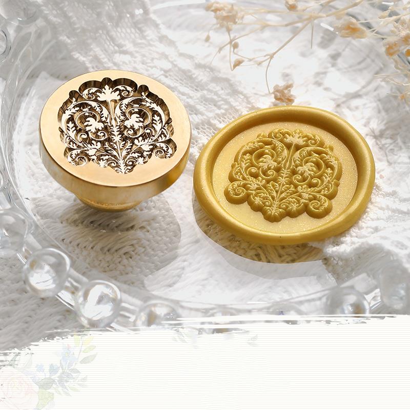 Plant Wax Seal Stamp Vintage Craft Seal Stamp Head Card Envelope Wedding Invitation Gift Wrap Scrapbooking Decorative