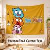 Arazzo con Testo Nome Personalizzato, Incredibile Mondo di Gumball Boho da Appendere al Muro, Arazzo Decorativo da Sfondo per Stanza