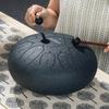 Slit Drum Steel Tongue Drum 11 Notes 10 Inch LEKATO Metal Drum Percussion Instrument with Mallet and Storage Bag for Meditation, Yoga, Zen, Navy Blue