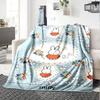 Miffy Print Flannel Blanket High Quality Warm Comfortable Cover for All Seasons Perfect for Gifts Home Decor