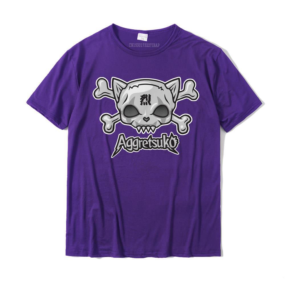 Aggretsuko Skull And Crossbones Tee Shirt Cotton Tops Shirts Funny Funky Normal Top TShirts Happy New Year