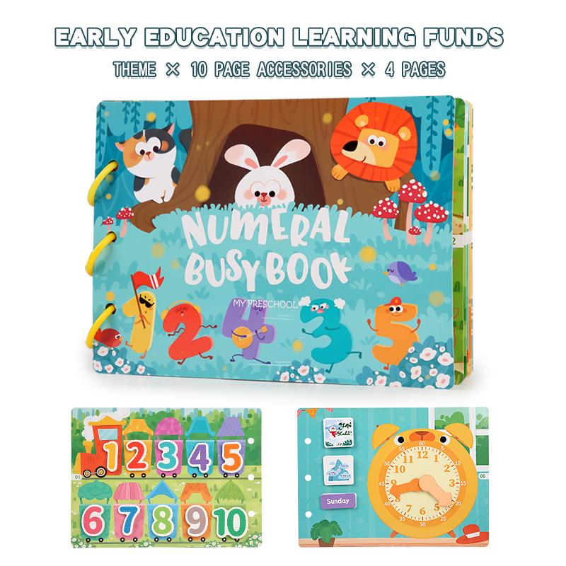 Montessori Baby Busy Book My First Quiet Stickers Book Paste Early Learning Education Toy Children Toy Matching Game for Babies