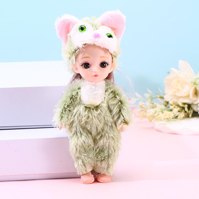 Color Light Doll Xiao Mengmeng Traje de Princesa Vestido de Niña Vestir 13 Articulaciones Muñeca de 6 Pulgadas Juguete Casa de Juego