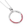 Stainless Steel Beautiful Jewel Accessory Pendant Chain Replacement Compatible for Misfit Shine 2 NecklaceRose Red