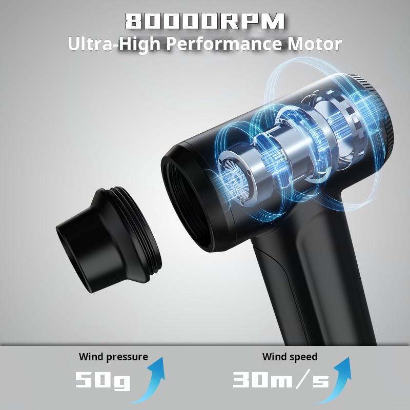 Handheld Turbo Jet Fan 80000RPM Powerful Compressed Air Duster for Car Dryer Portable Electric Dedusting Wireless Air Blower