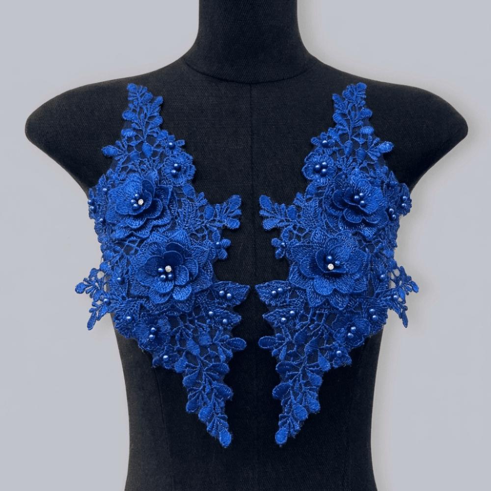 3D Rhinestone 3D Bead Embroidery Patch Multicolor Wedding Dress Accessories  Garment Decoration