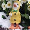 Hand-crafted Duck Statue Artistic Resin Adding Vitality Raincoat Duck Figurine Garden Supplies
