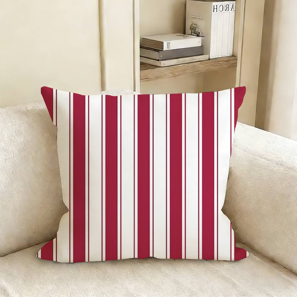 Bordeaux Weiß gestreift Kissenbezug Sofakissenbezug Heimzimmer Dekoration Kindergeschenk