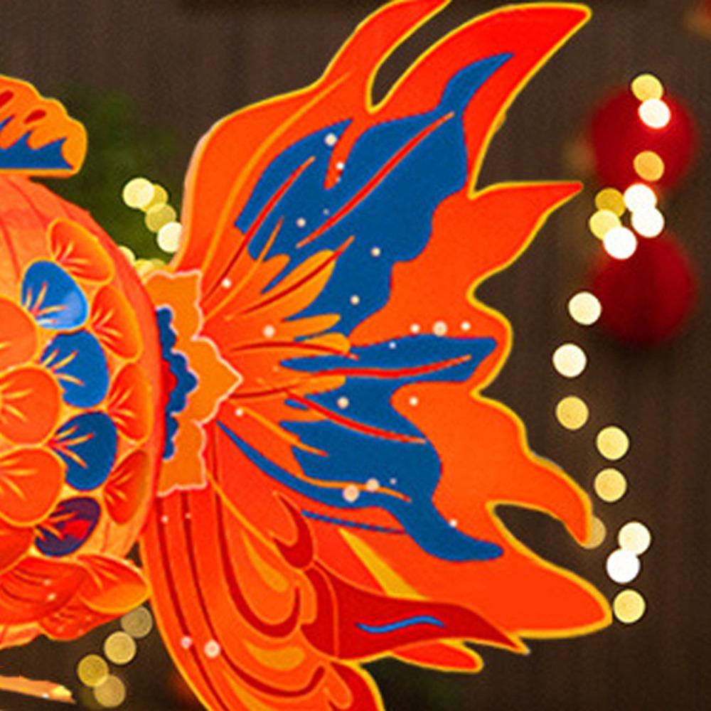 Material Package Handheld Fish Lantern Handmade Chinese Glowing Handheld Lantern Spring Festival