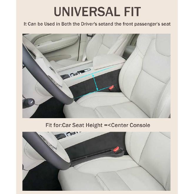 2 Pack Car Seat Gap Filler,Auto Parts Car Seat Gap Filler,Prevent Falling between Seat and Dashboard,Car Universal Gap Filler(Black)