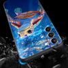 Ocean Animal Cute Dolphin Sea Turtle Phone Case For Samsung Galaxy S26 Ultra S25 Plus S24 FE S23 S22 5G S21 S20 Cover Black Soft