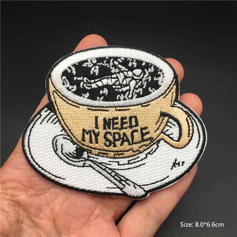 Space Astronaut Planet Embroidery Patches On Clothes Diy Appliques Sewing Stickers Jacket Stripes Iron On Patches For Clothing