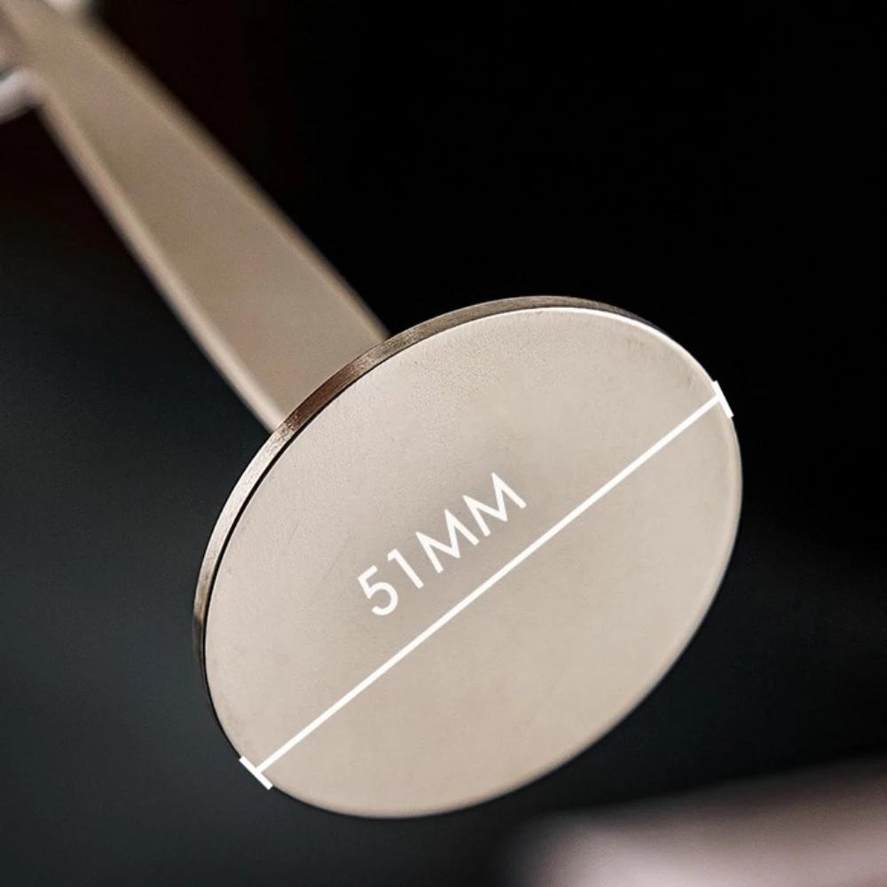 2-in-1 Stainless Steel Coffee Spoon 51mm Tampers Multifunction Measuring Spoons Powder Hammer Tamper Barista Coffee Accessories