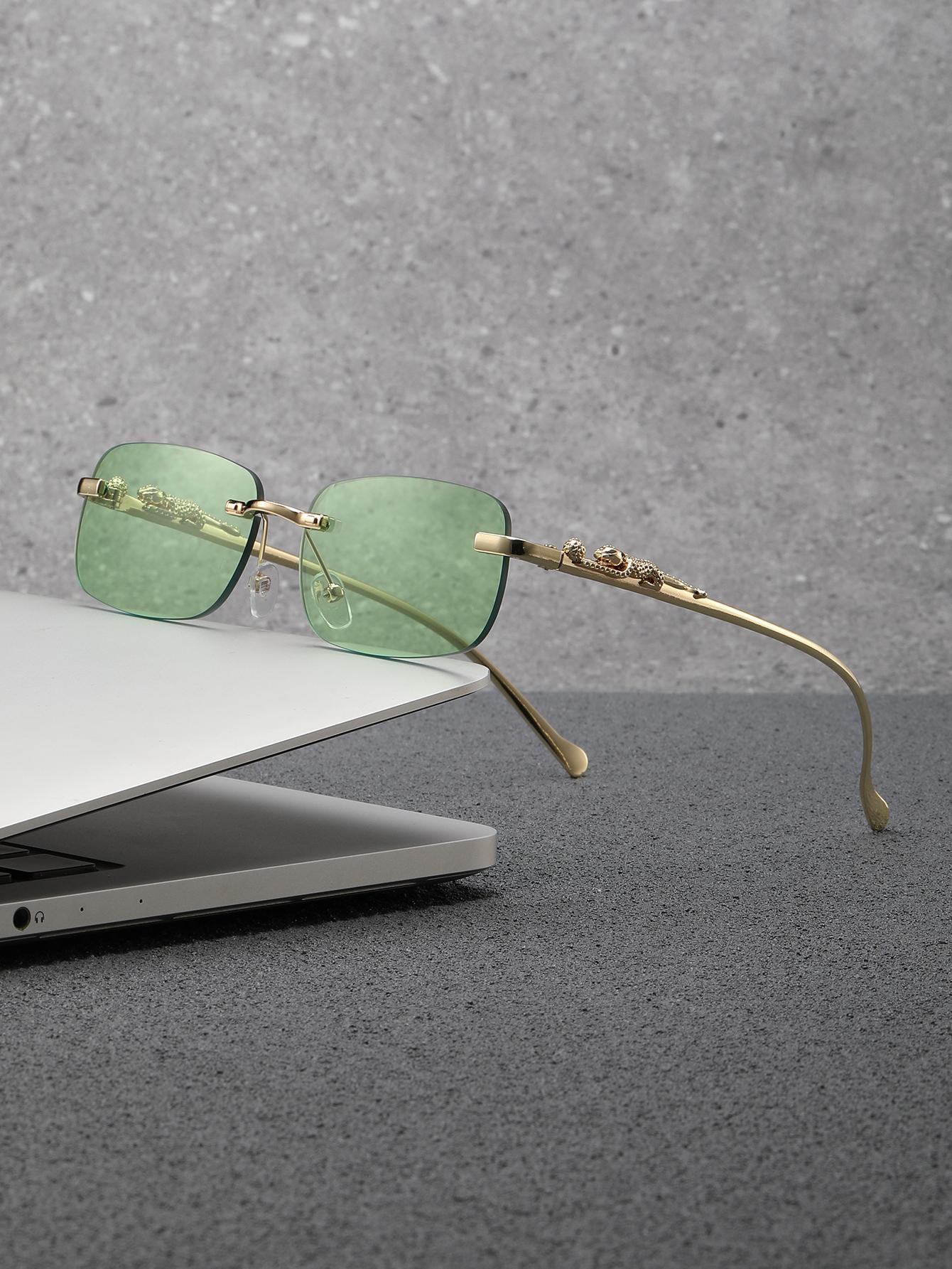 

1 шт. Женские солнцезащитные очки Мужские солнцезащитные очки Бескаркасные солнцезащитные очки для мужчин и женщин Классические модные солнцезащитные очки высокого класса для женщин. зелёный