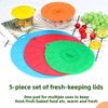 Silicone Lids for Bowl Microwave Splatter Cover Reusable Heat Resistant Lids Fits Bowls,Pots,Pans,Skillets,Fridge Dishwasher