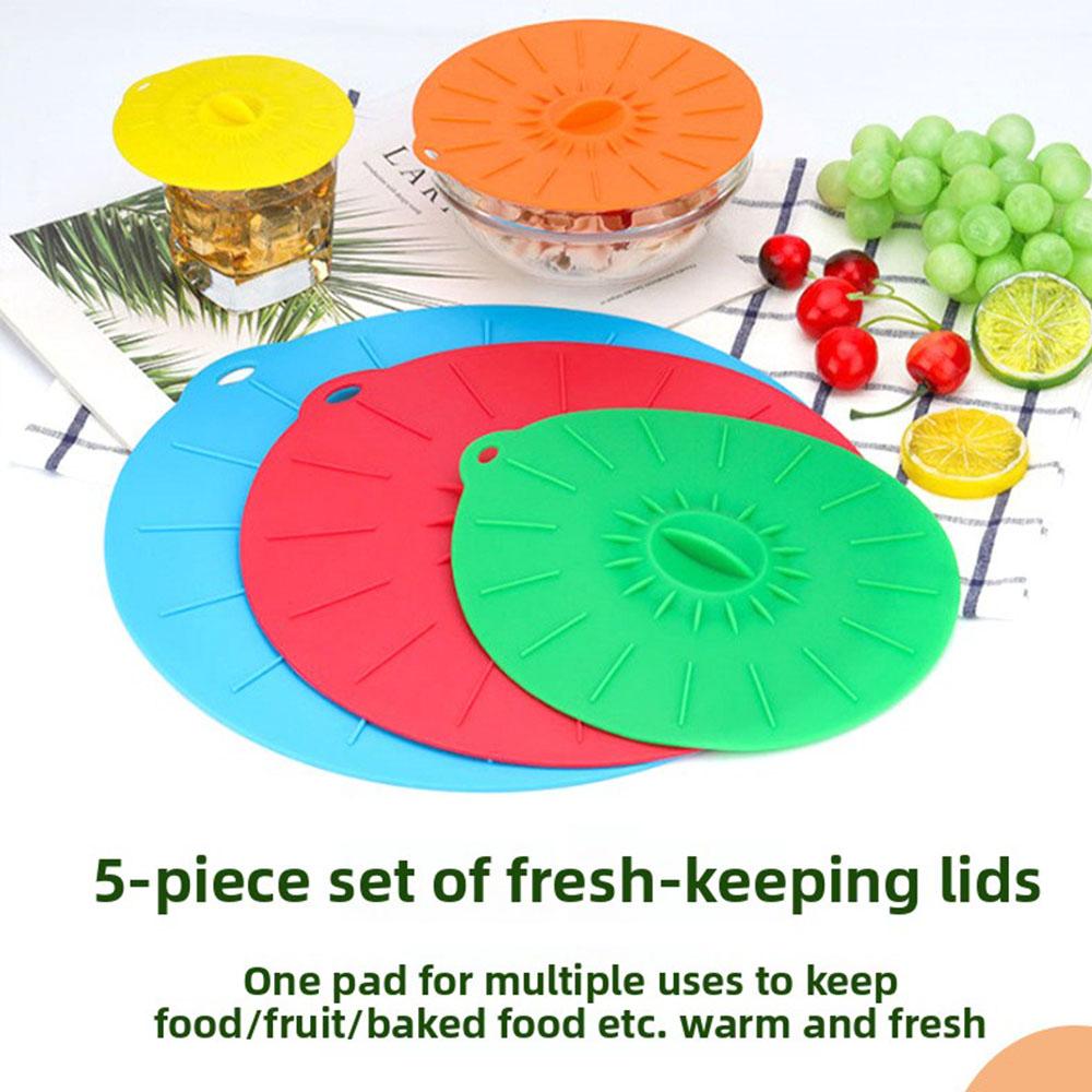 Silicone Lids for Bowl Microwave Splatter Cover Reusable Heat Resistant Lids Fits Bowls,Pots,Pans,Skillets,Fridge Dishwasher