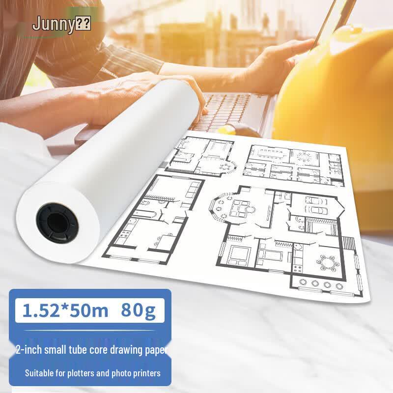 Junny A0+ Large Format Engineering Plotter Paper 80g A0+ 1.52m x 50m