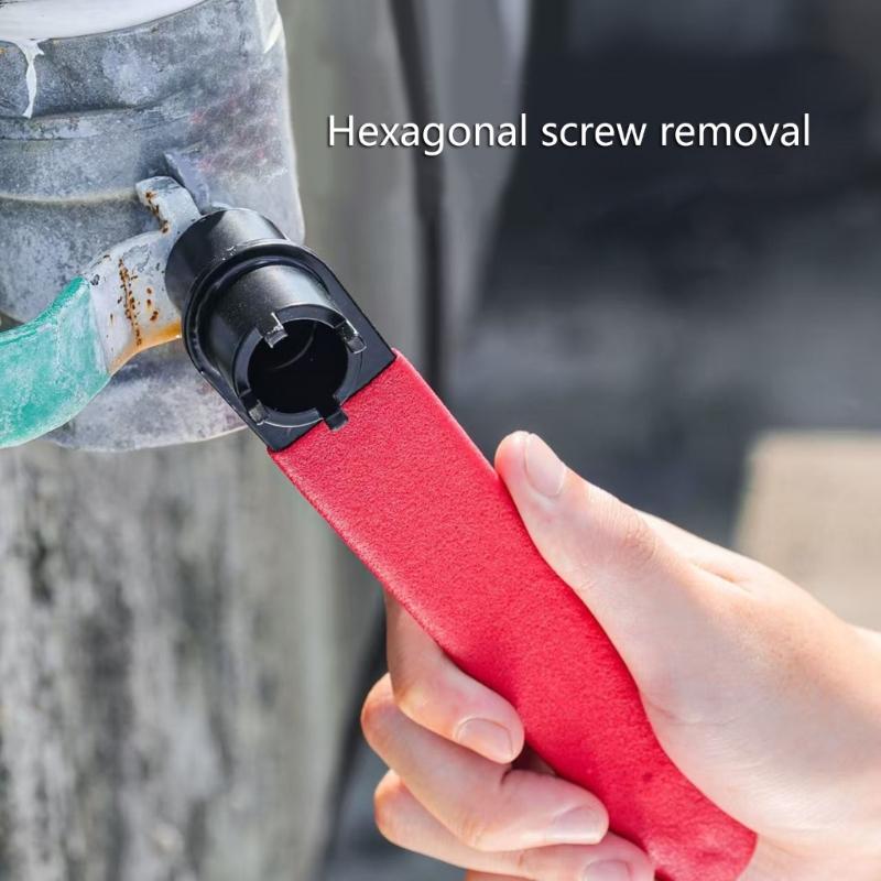 4Prong & Hex Socket Wrench Angle Grinders Spanner Glands Removal Tool Ergonomic Handle 180mm Length for Quick Service